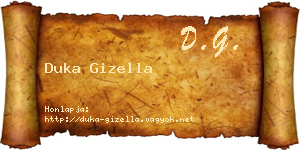 Duka Gizella névjegykártya